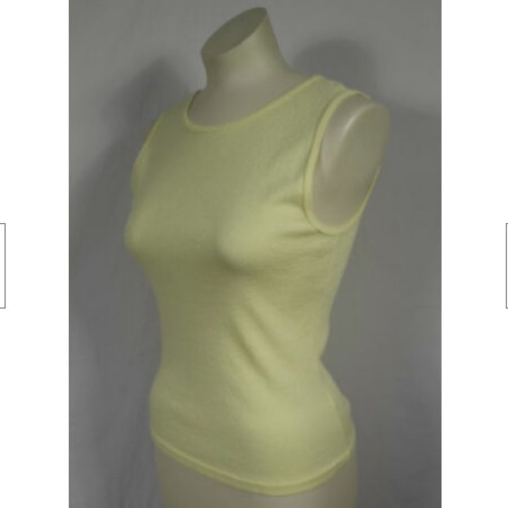 Michael Stars Yellow Sleeveless Shell Original Tee - Picture 3 of 5